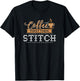 Coffee First Then Stitch Cross Stitch Gifts T-Shirt - T-Shirt | Black