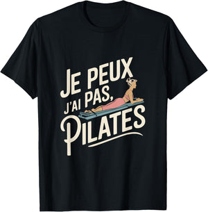 Je Peux Pas Je ai Pilates Woman Humour Gift Vintage T-Shirt - T-Shirt | Black