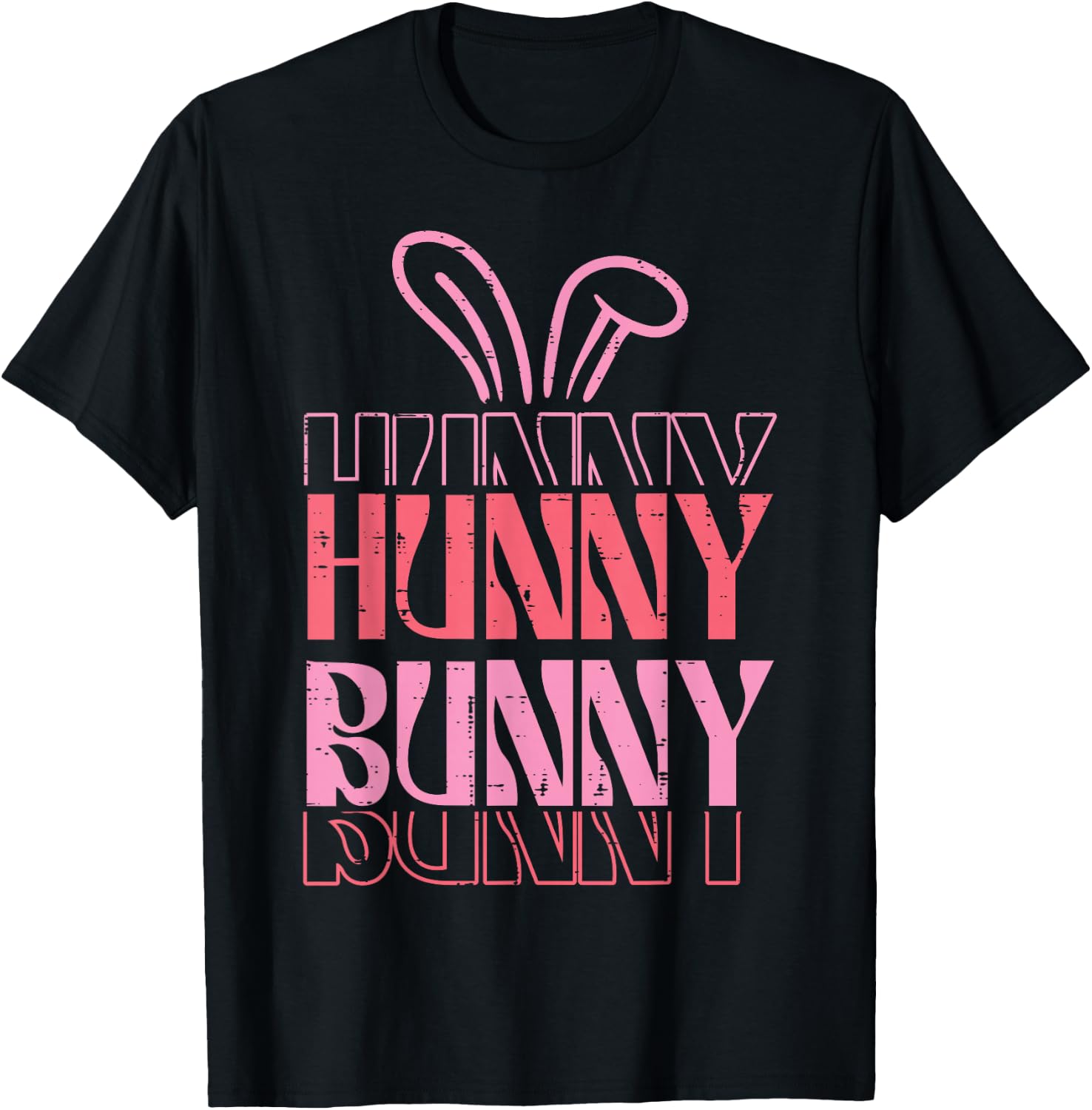 Easter Hunny Bunny Cute Women Girls Kids Toddler Teens Youth T-Shirt - T-Shirt | Black