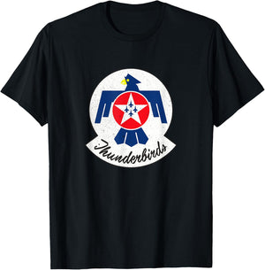 USAF Thunderbirds Air Force 57th Wing Vintage Retro Gift T-Shirt - T-Shirt | Black