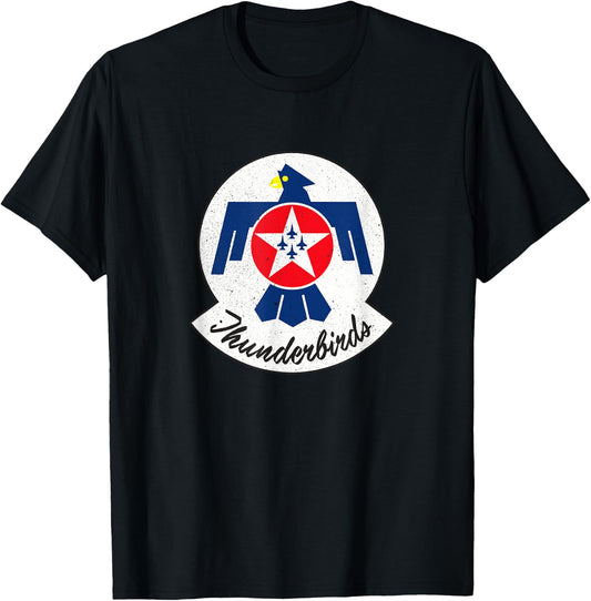 USAF Thunderbirds Air Force 57th Wing Vintage Retro Gift T-Shirt - T-Shirt | Black