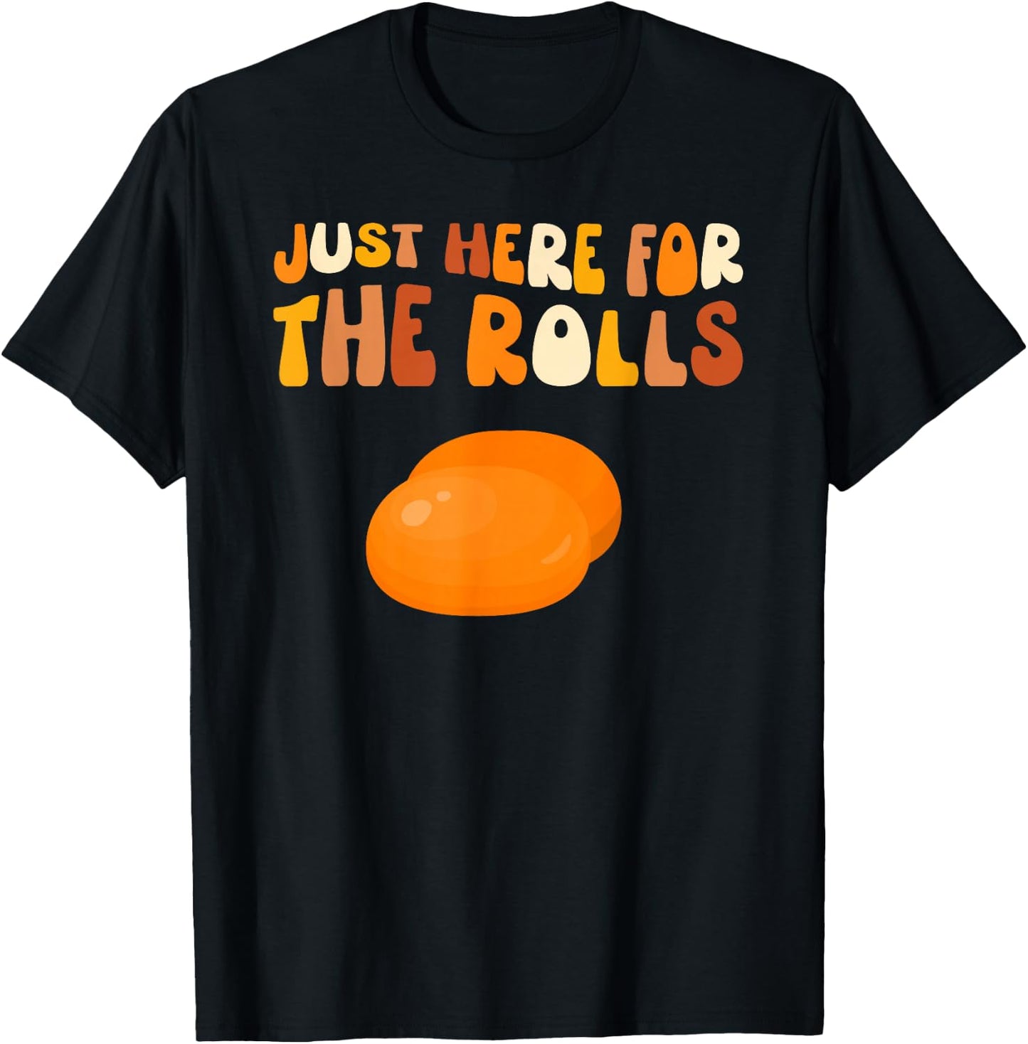 I'm Just Here For The Dinner Rolls Kids Thanksgiving Food T-Shirt - T-Shirt | Black