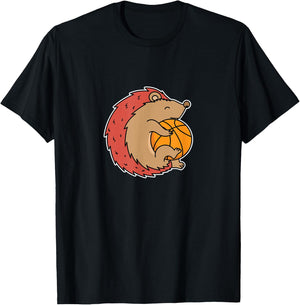 Hedgehog plays Basketball T-Shirt - T-Shirt | Black