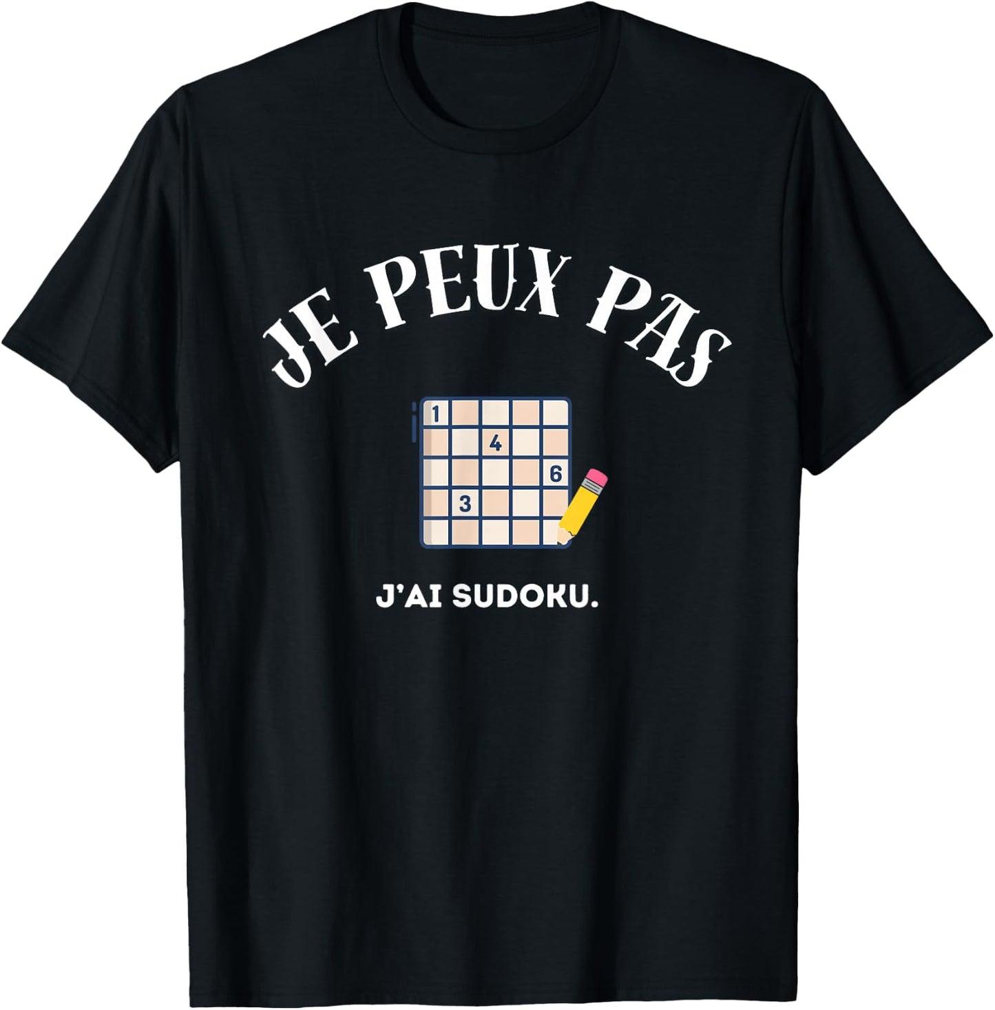 I Can't, I Sudoku , Black, S T-Shirt - T-Shirt | Black