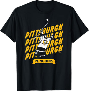 Pittsburgh Penguins Graffiti Black Officially Licensed T-Shirt - T-Shirt | Black