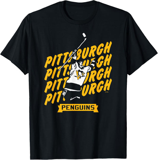 Pittsburgh Penguins Graffiti Black Officially Licensed T-Shirt - T-Shirt | Black
