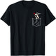 Woodpecker Pocket Bird Lover Ornithology Birdwatching T-Shirt - T-Shirt | Black