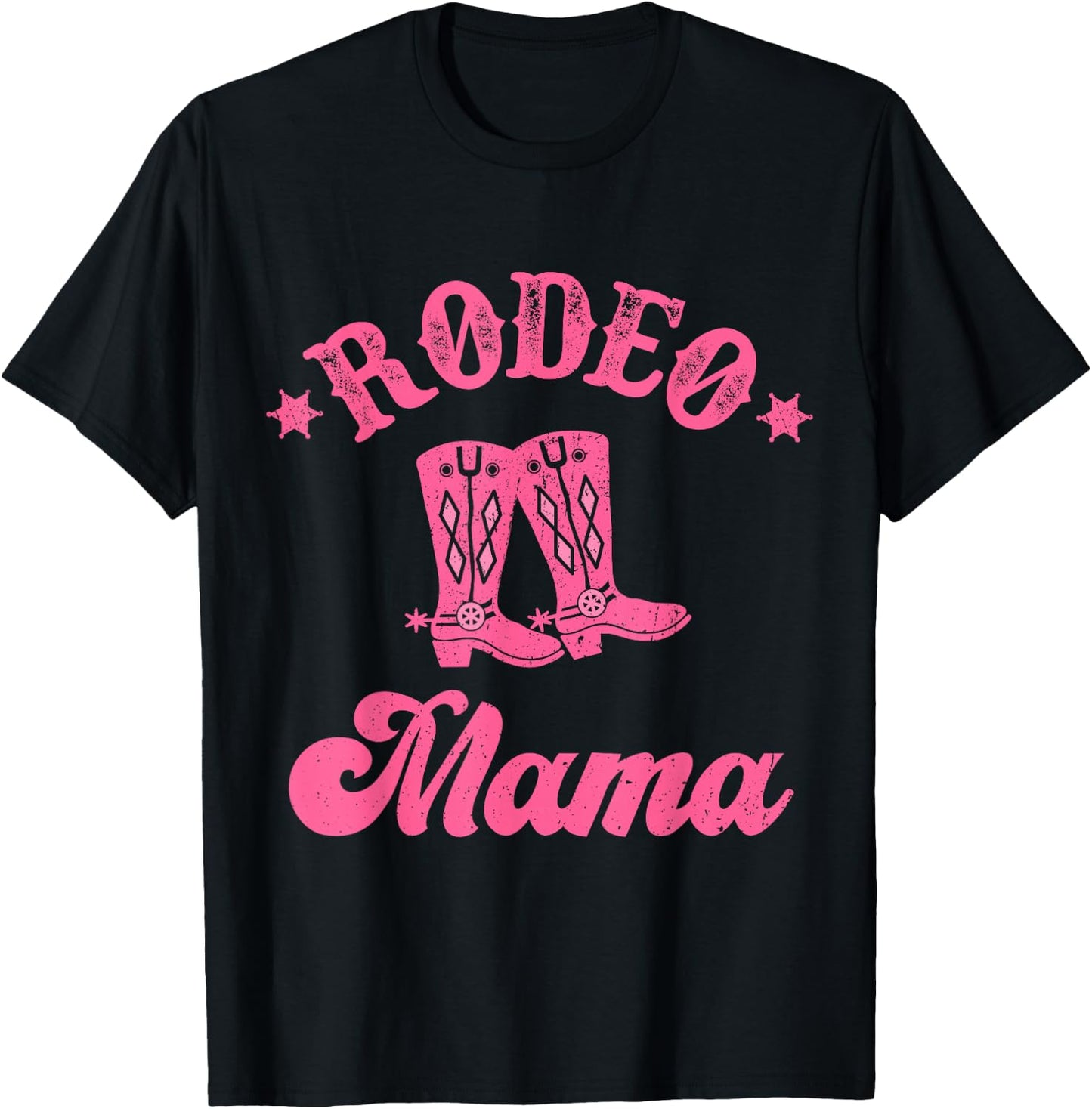 Rodeo mom mama Matching for Couples Vintage retro T-Shirt - T-Shirt | Black