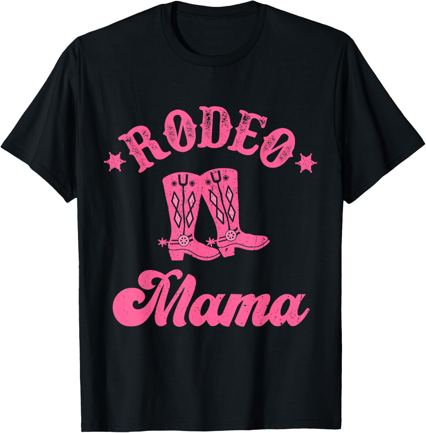 Rodeo mom mama Matching for Couples Vintage retro T-Shirt - T-Shirt | Black