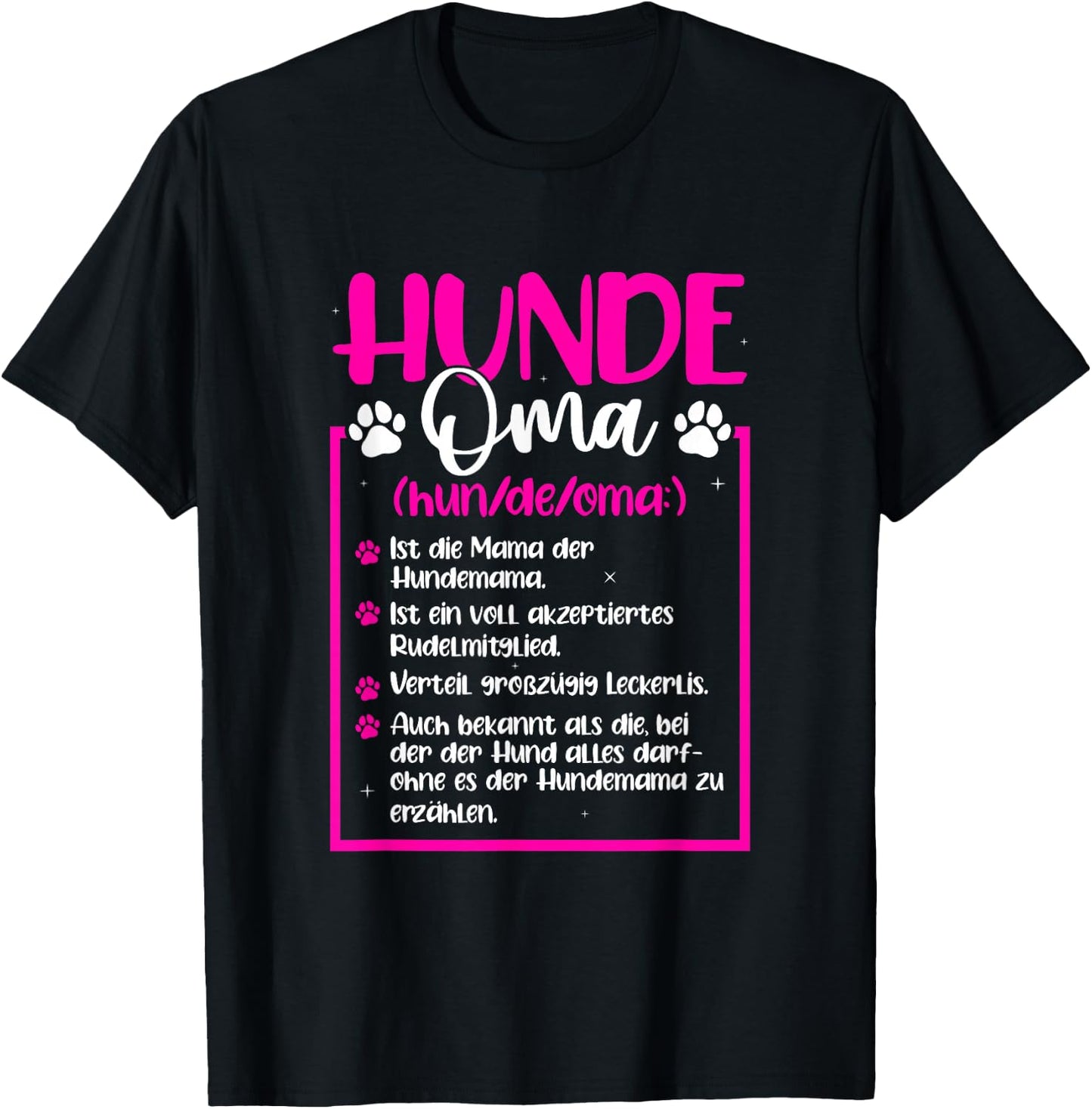 Hundeoma Definition Design für eine Hundehalter Oma T-Shirt - T-Shirt | Black