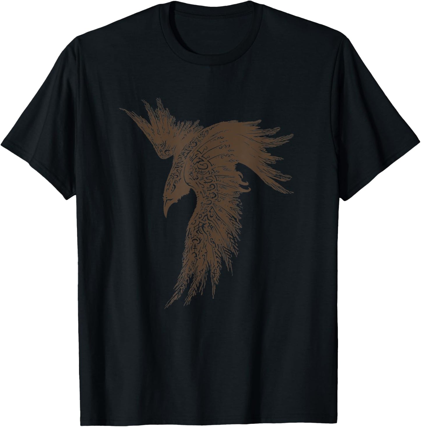 Viking Raven Norse Mythology Crow T-Shirt - T-Shirt | Black