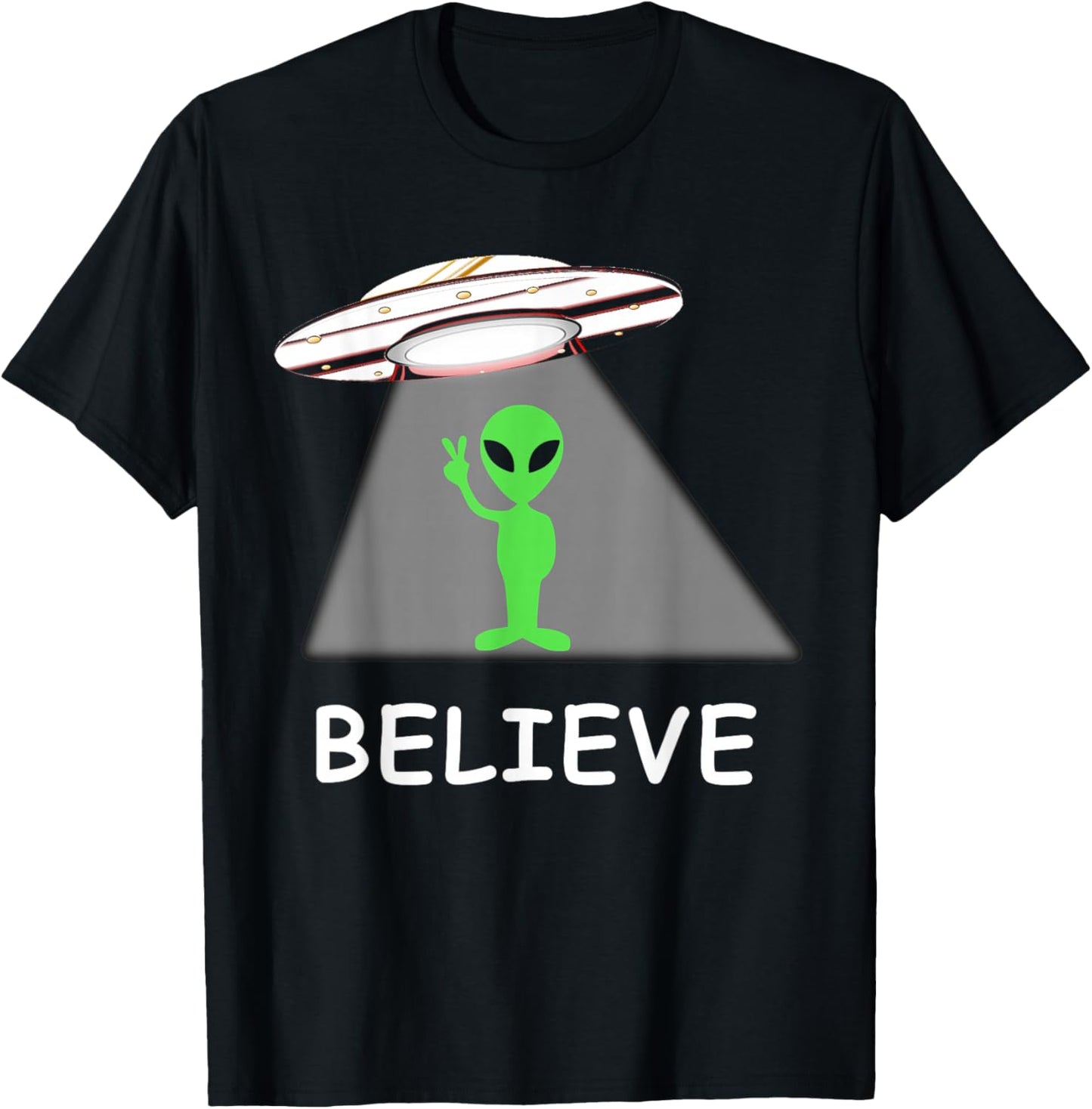 Alien Shirt - I Believe New Cool UFO T-Shirt - T-Shirt | Black
