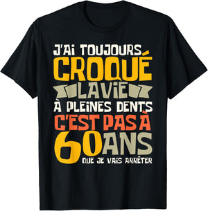 60th Birthday Man Gift Funny 60th Birthday Joke T-Shirt - T-Shirt | Black
