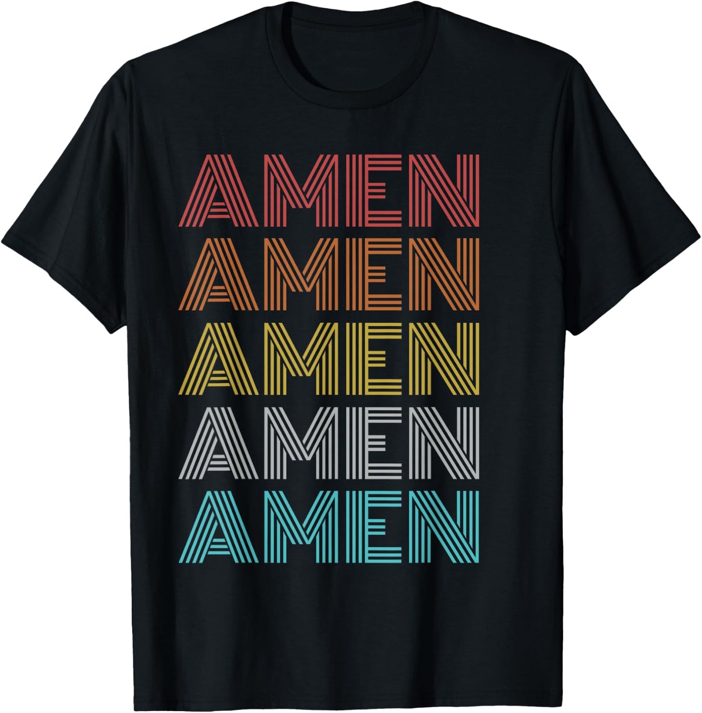 Retro Vintage Amen T-Shirt - T-Shirt | Black