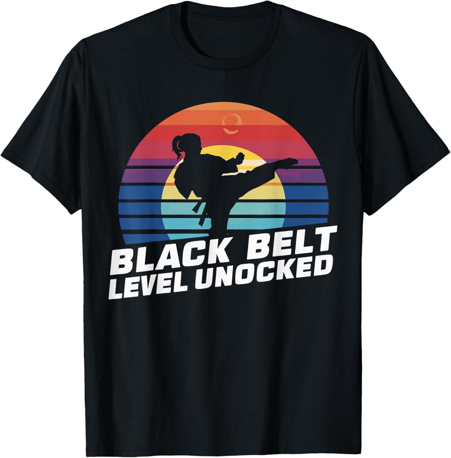 Black Belt Level Unlocked T-Shirt - T-Shirt | Black