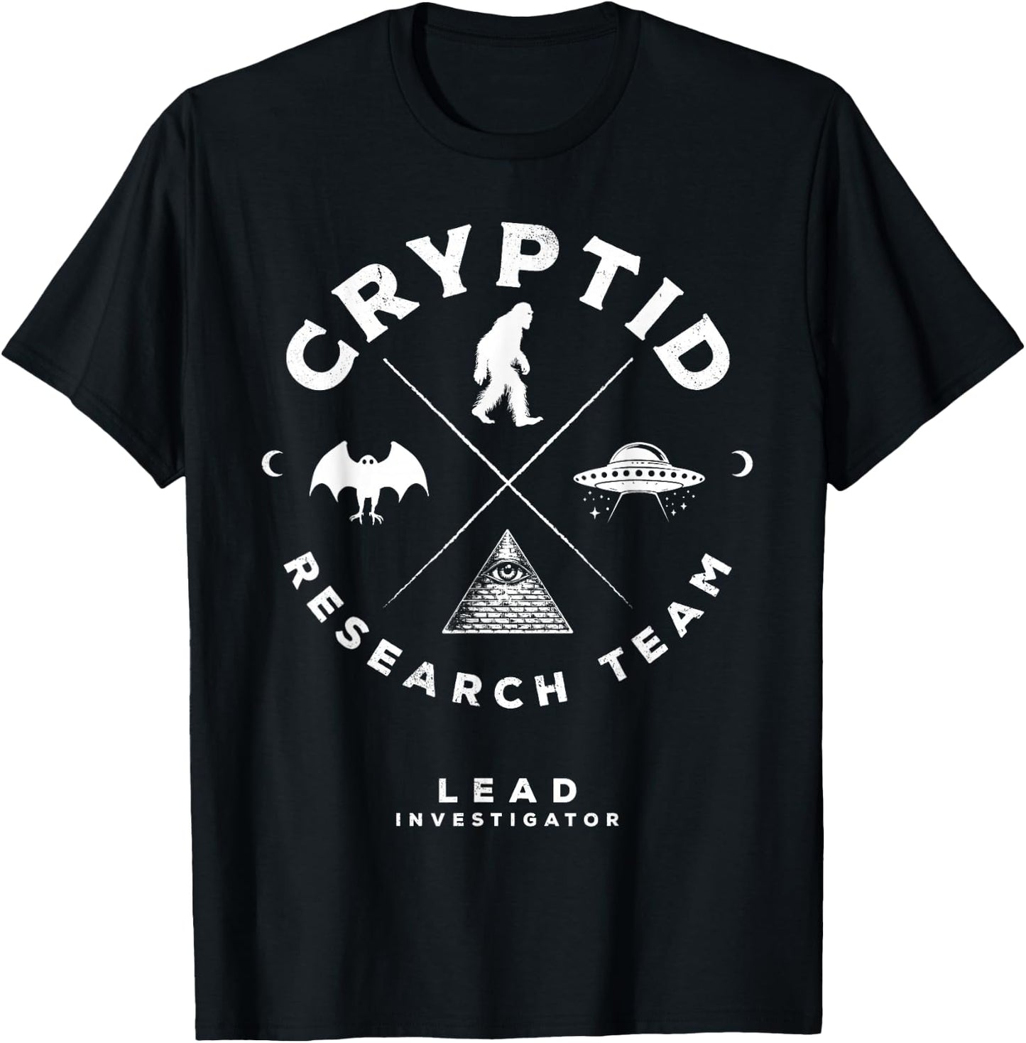Cryptid Research Team - Lead Investigator Fortean Researcher T-Shirt - T-Shirt | Black