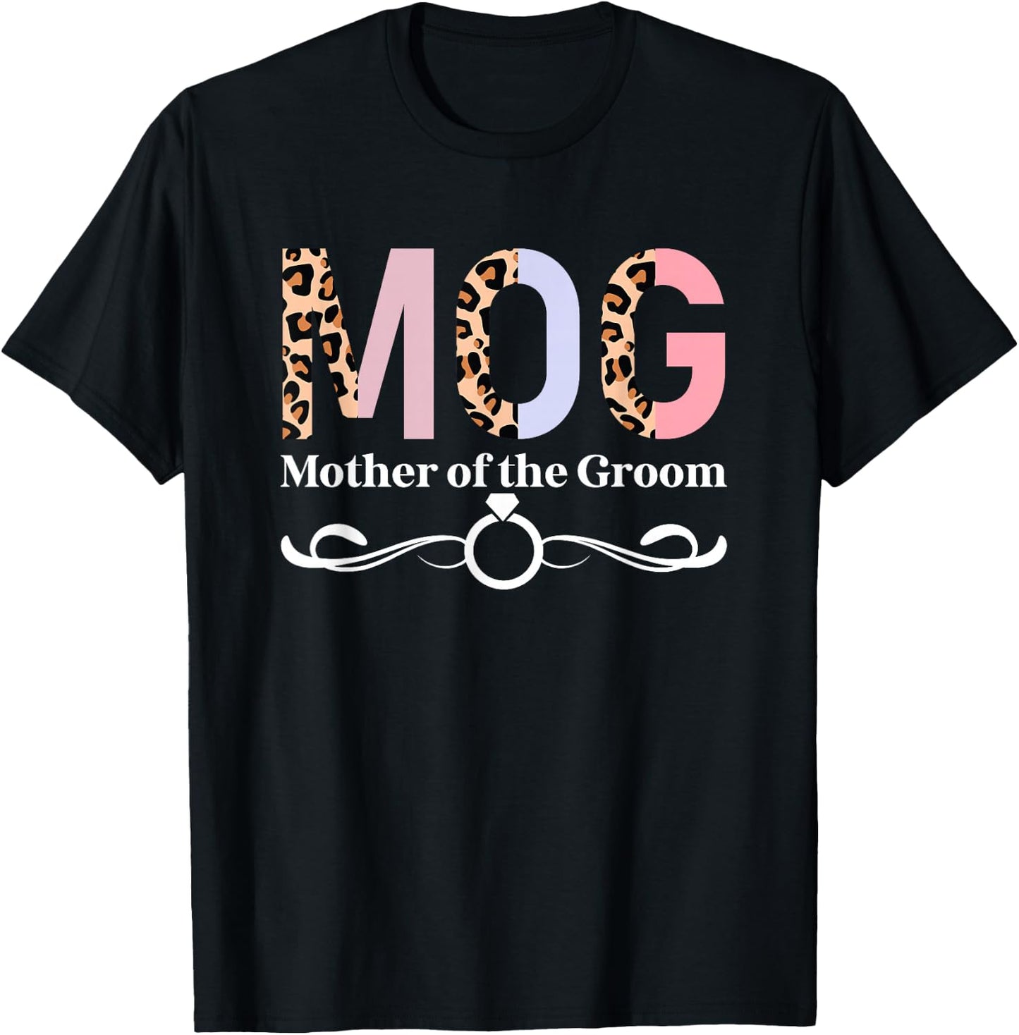 MOG Mother of The Groom Leopard Mama of The Groom T-Shirt - T-Shirt | Black