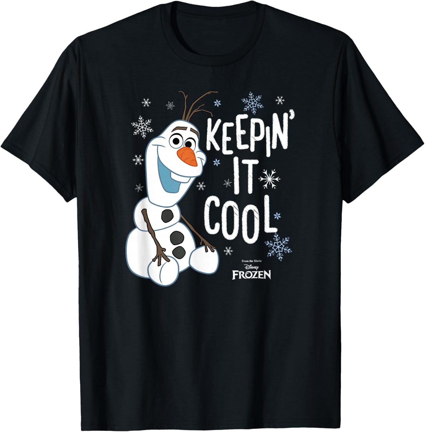Disney Frozen Olaf Keepin It Cool , black T-Shirt - T-Shirt | Black