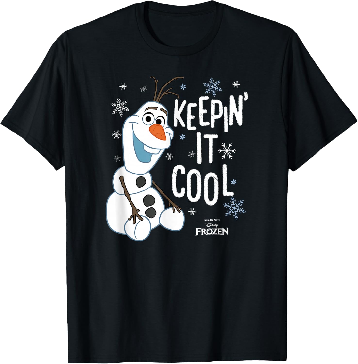 Disney Frozen Olaf Keepin It Cool , black T-Shirt - T-Shirt | Black