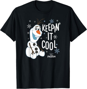 Disney Frozen Olaf Keepin It Cool , black T-Shirt - T-Shirt | Black