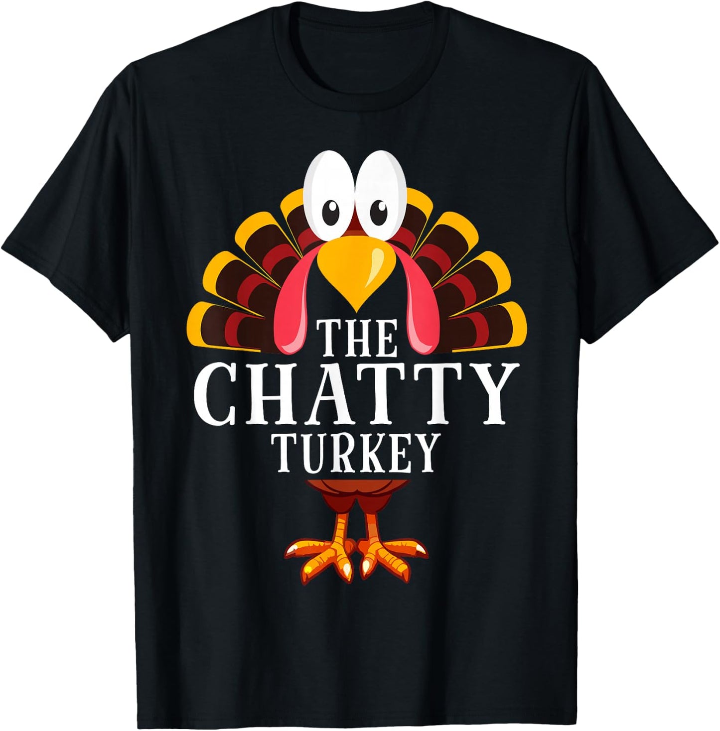 Thanksgiving The Chatty Turkey Matching T-Shirt - T-Shirt | Black