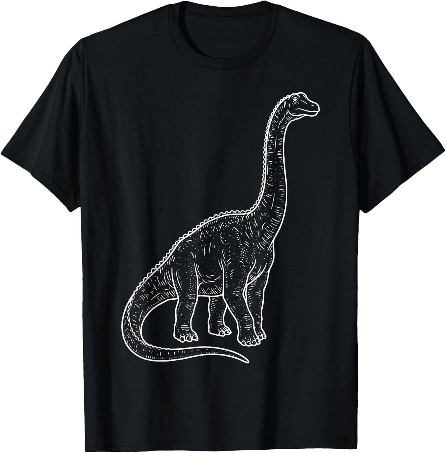 Brontosaurus Illustration Apatosaurus T-Shirt - T-Shirt | Black