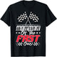 MomMom Of The Fast One First Birthday Racing Car Family T-Shirt - T-Shirt | Black