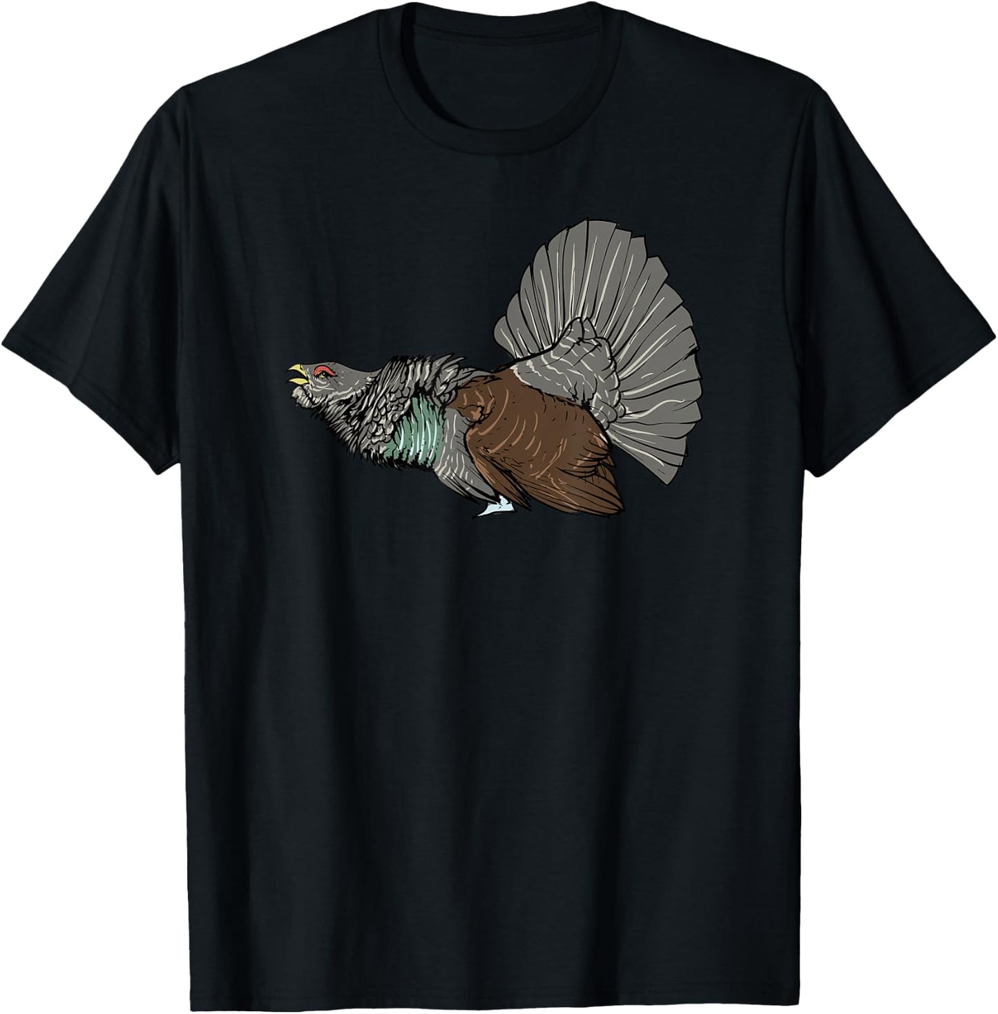 Capercaillie I Chicken Bird Capercaillie Design for Hunters T-Shirt - T-Shirt | Black