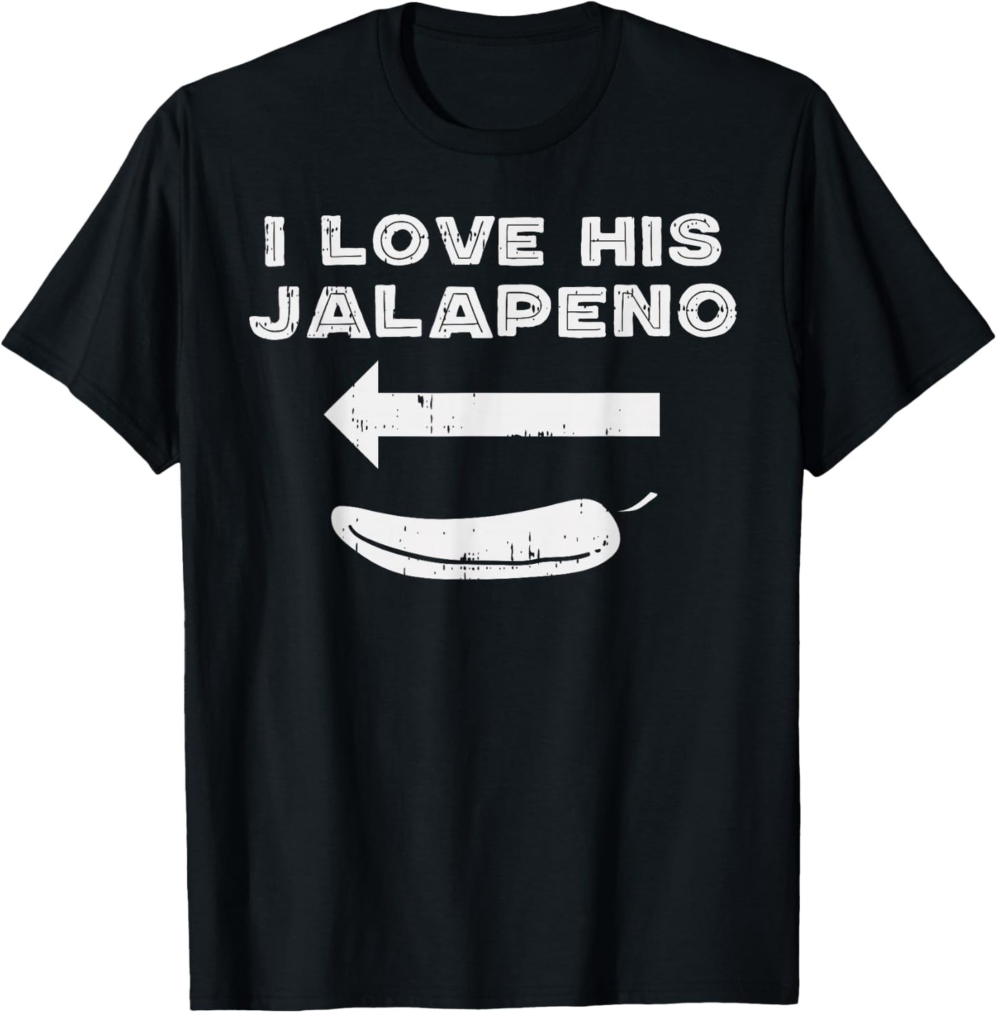 Cinco De Mayo Matching Couple Love His Jalapeno Women Girl T-Shirt - T-Shirt | Black