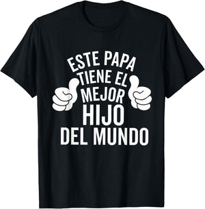 Regalos para Papa Dia Del Padre Camiseta De Un Hijo Chistosa T-Shirt - T-Shirt | Black