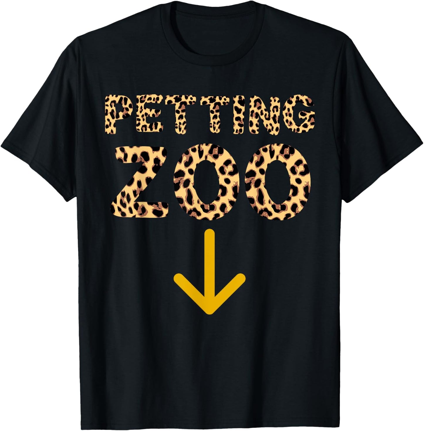 Funny Guys Adult Humor Petting Zoo Arrow Down T-Shirt - T-Shirt | Black