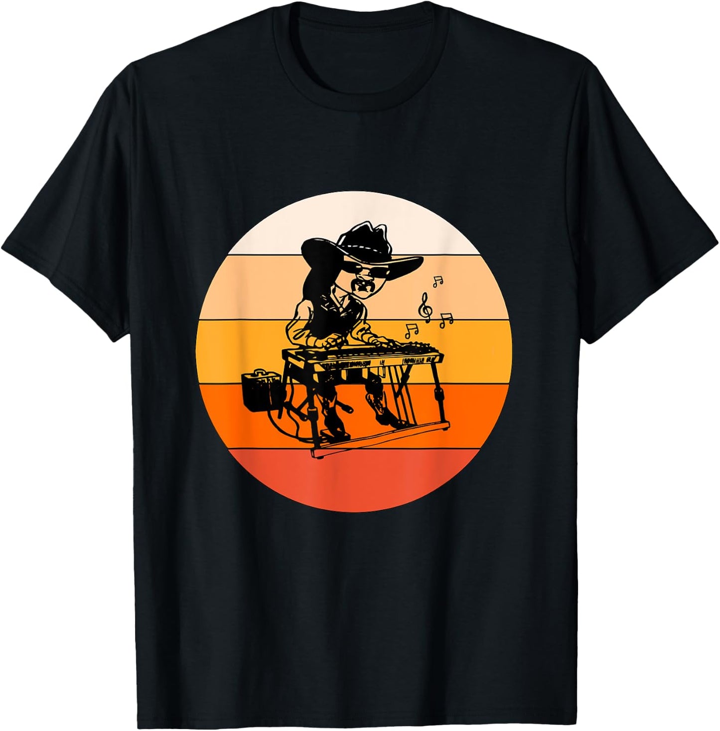 Vintage Pedal Steel Guitar Console Steel Guitar Dad T-Shirt - T-Shirt | Black