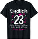23rd Birthday Girl Woman Daughter Finally 23 Years Women's , black T-Shirt - T-Shirt | Black