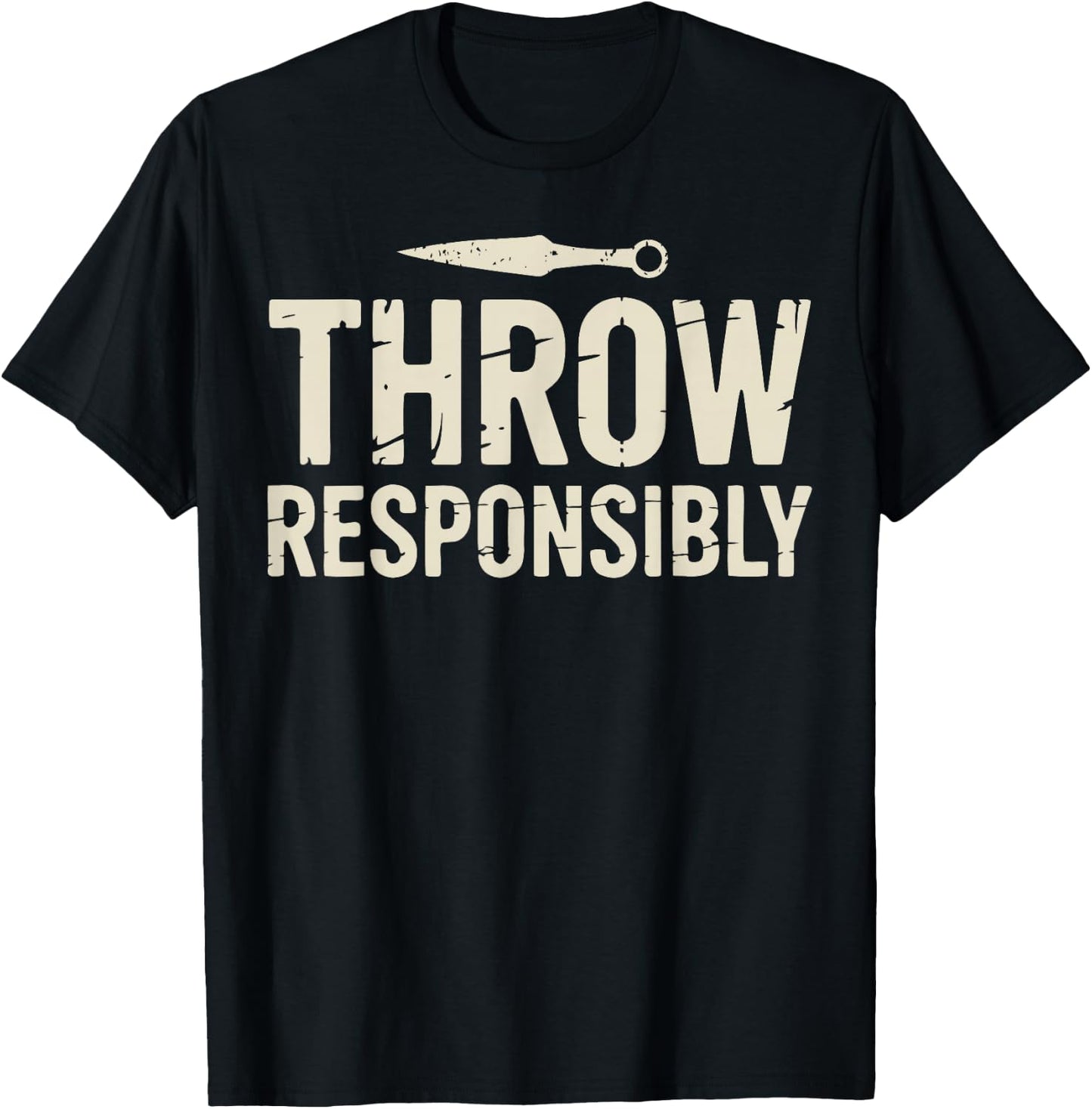 Funny Knife Throwing T-Shirt - T-Shirt | Black