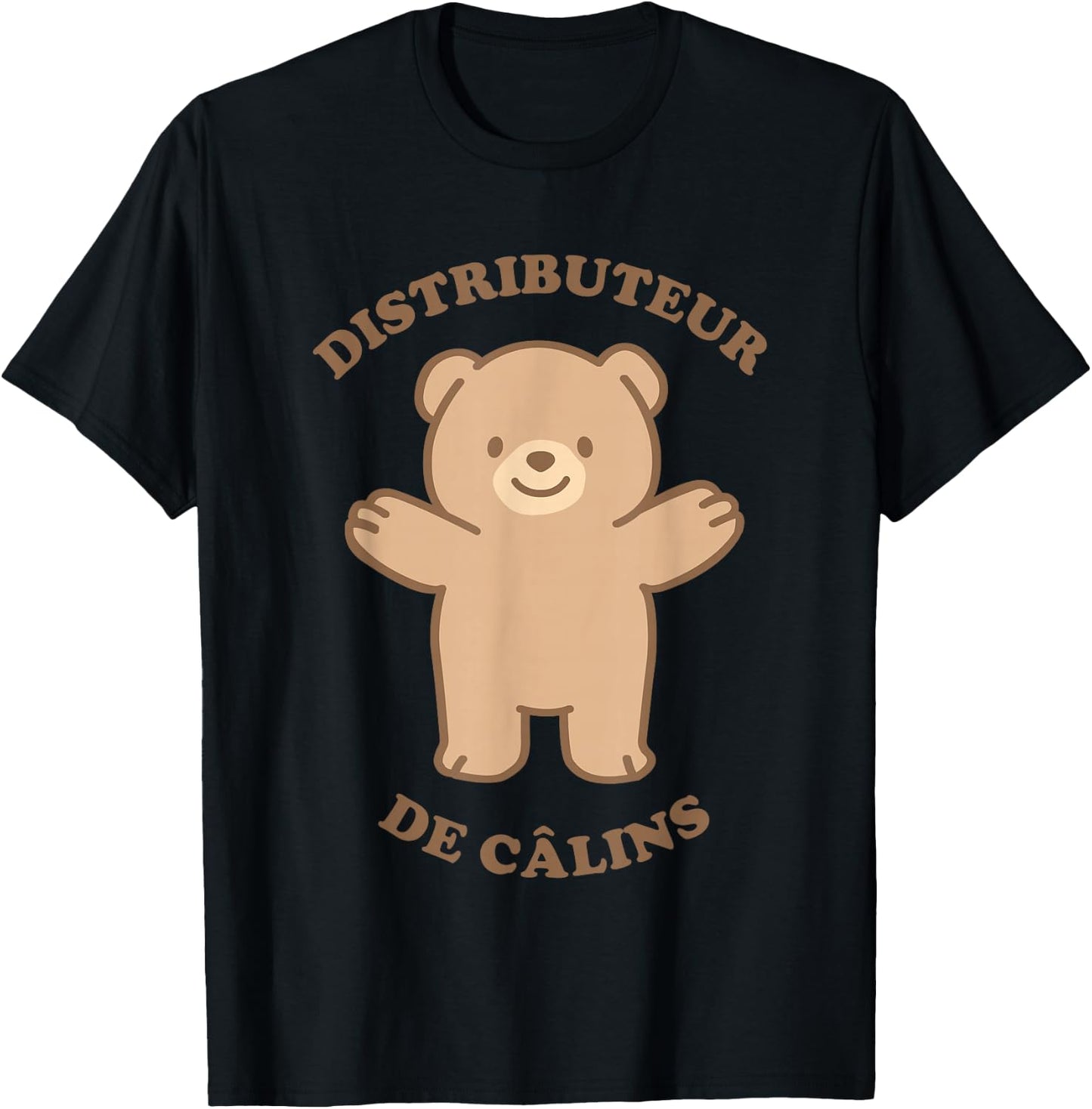 Cuddle Therapy Teddy Bear , Black, S T-Shirt - T-Shirt | Black