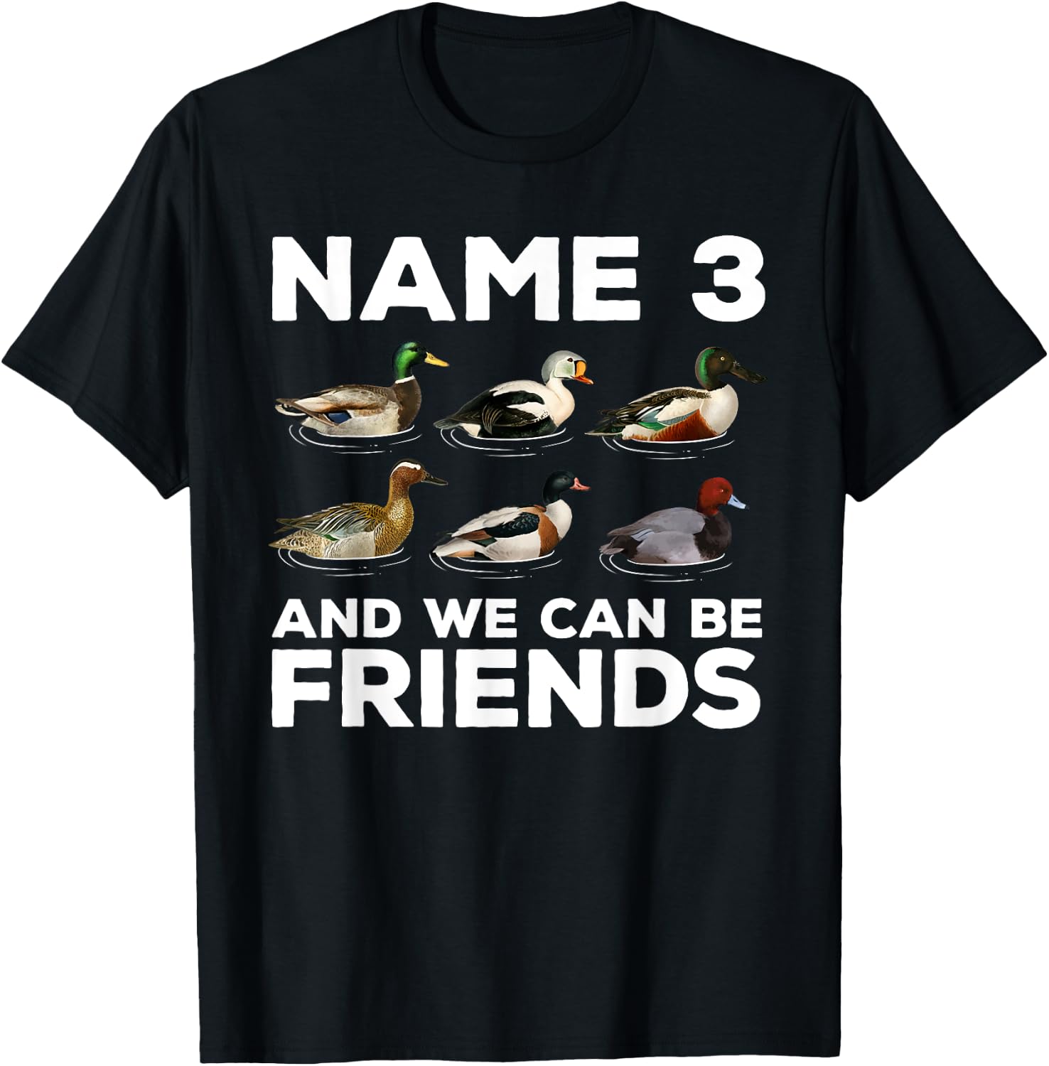 Duck Hunting Design Women Wildlife Hunt Duck Hunter T-Shirt - T-Shirt | Black
