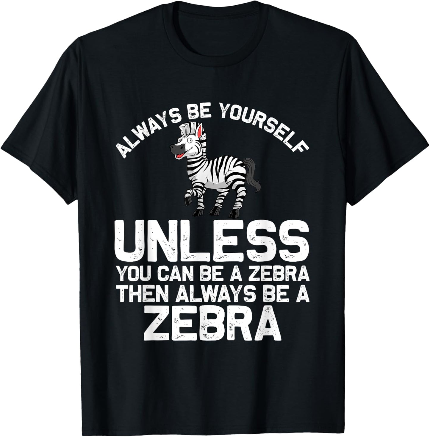 Funny Zebra Themed Women African Wildlife Safari T-Shirt - T-Shirt | Black