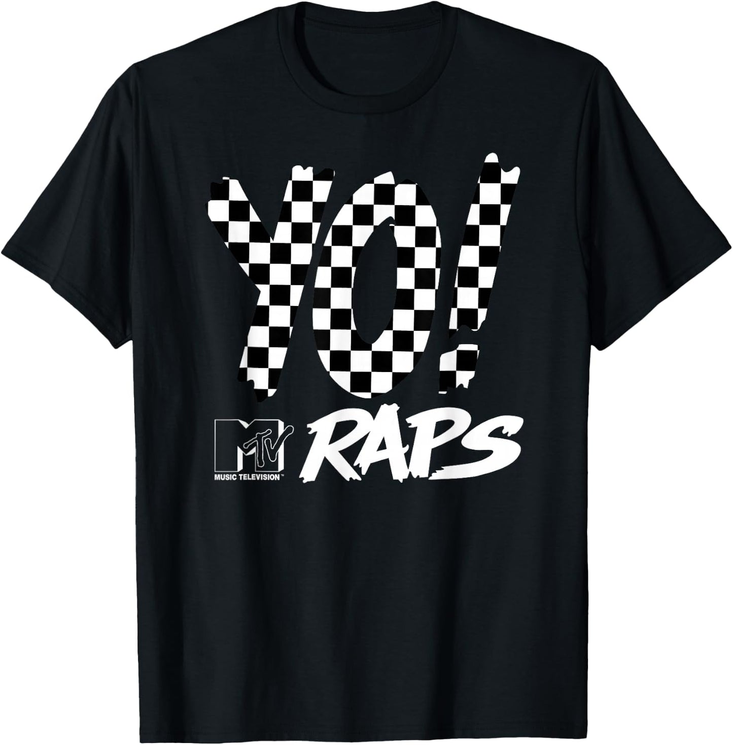 Yo! MTV - Raps Checkered T-Shirt - T-Shirt | Black