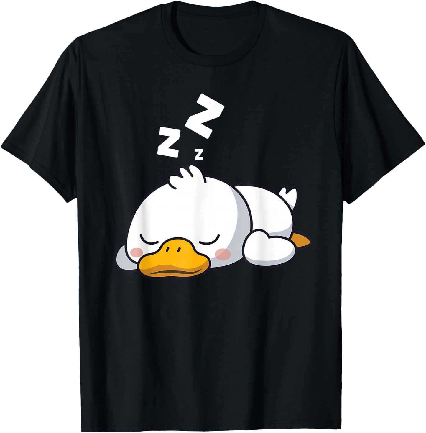 Cute Duck Sleeping Funny Duck Lover T-Shirt - T-Shirt | Black