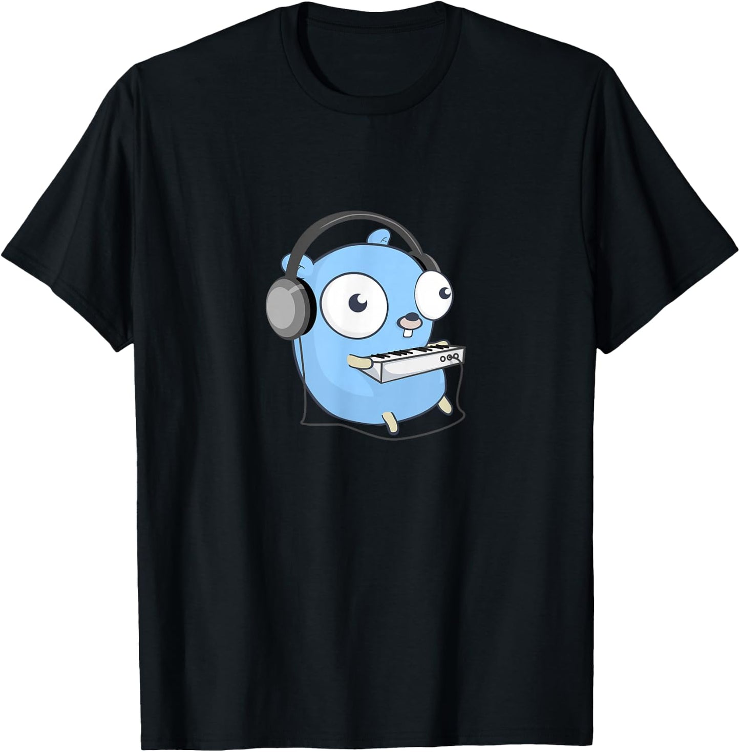 Go Developer golang music gopher T-Shirt - T-Shirt | Black