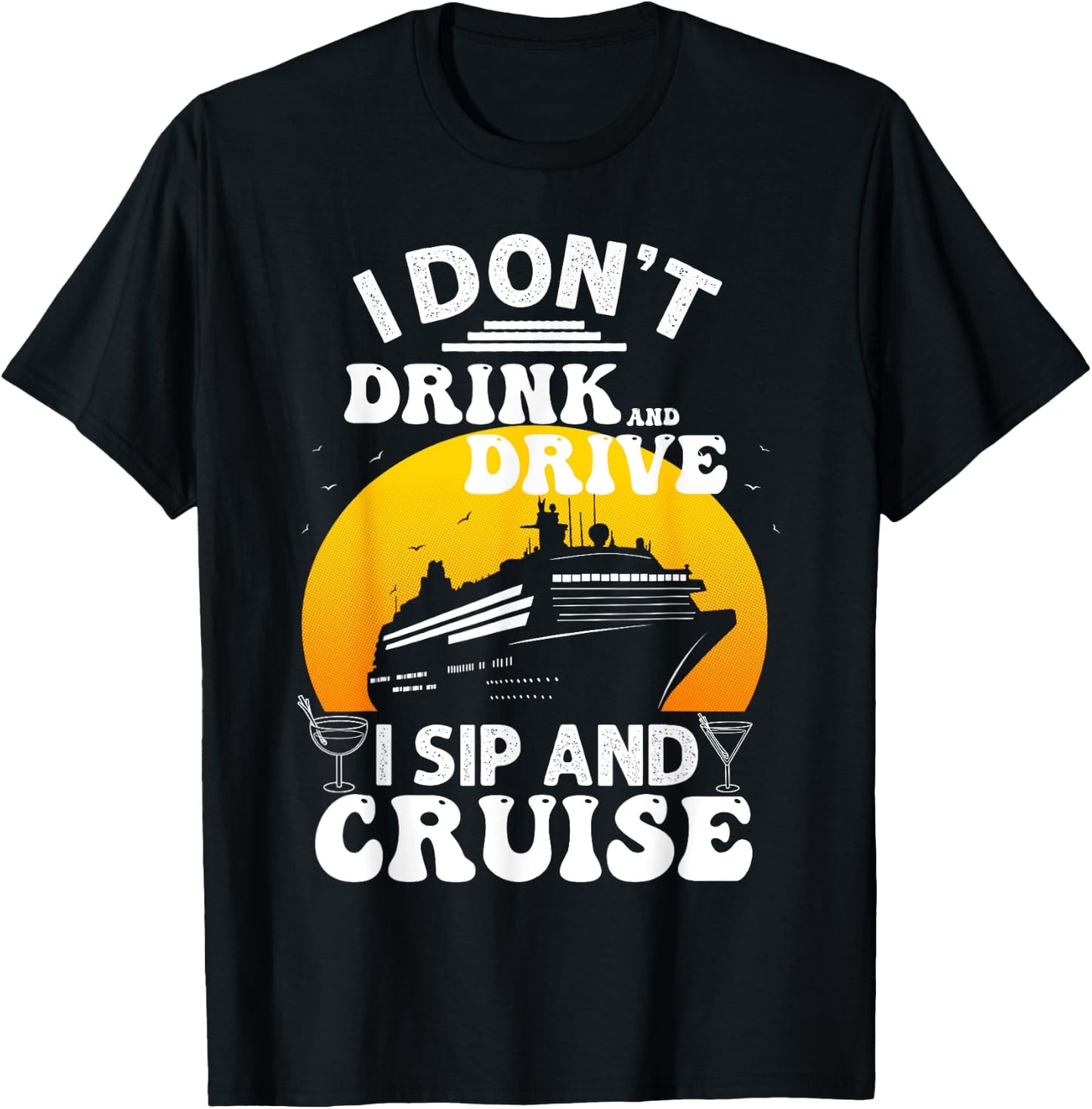 Funny Cruise Design Women Cruise Vacation Boat Trip T-Shirt - T-Shirt | Black