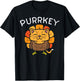 Purrkey Turkey Cat Kitten Funny Thanksgiving Cat Owner Lover T-Shirt - T-Shirt | Black