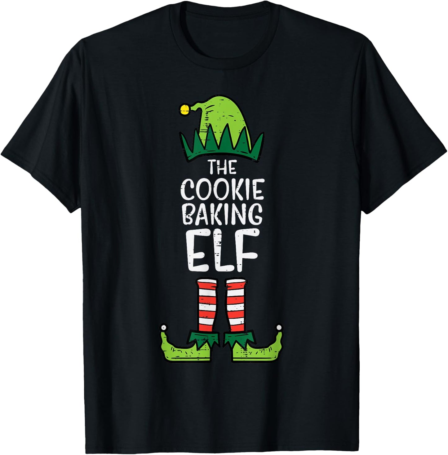 Cookie Baking Elf Xmas Christmas Family Mom Kids T-Shirt - T-Shirt | Black