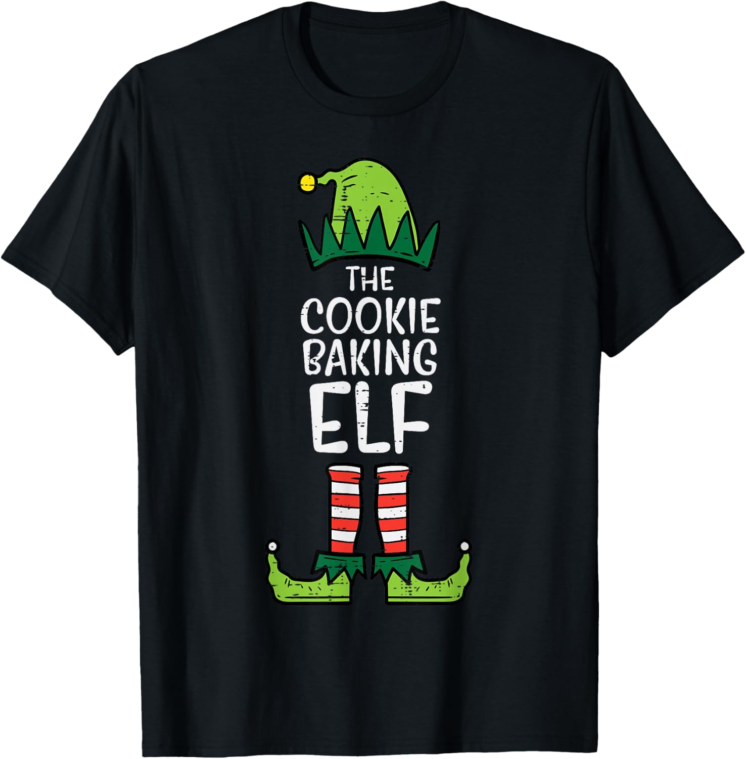 Cookie Baking Elf Xmas Christmas Family Mom Kids T-Shirt - T-Shirt | Black