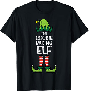 Cookie Baking Elf Xmas Christmas Family Mom Kids T-Shirt - T-Shirt | Black
