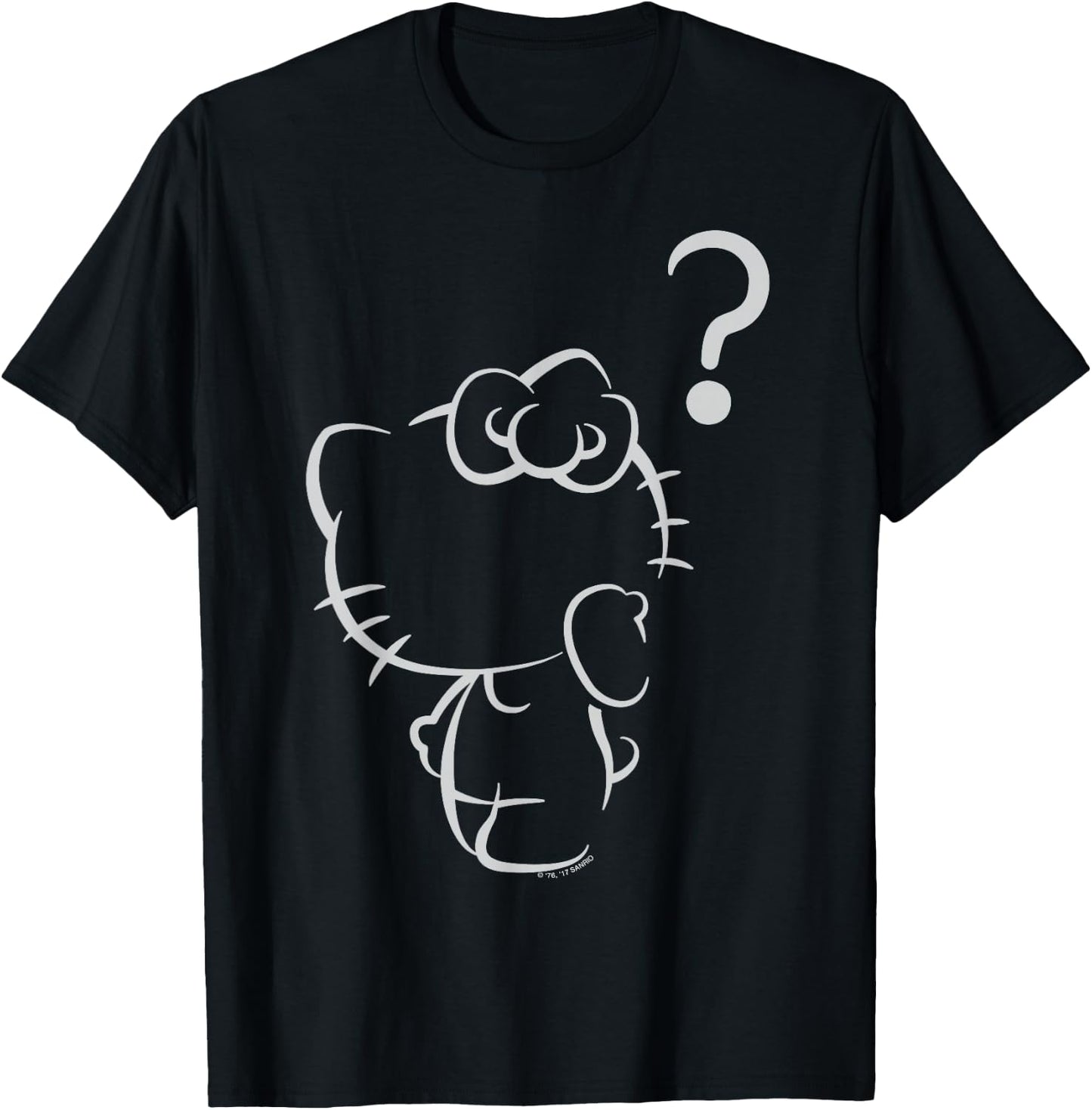 Hello Kitty Question Mark Shirt T-Shirt - T-Shirt | Black