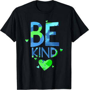 World Kindness Unity Day Anti-bullying Be Nice Kind Earth T-Shirt - T-Shirt | Black