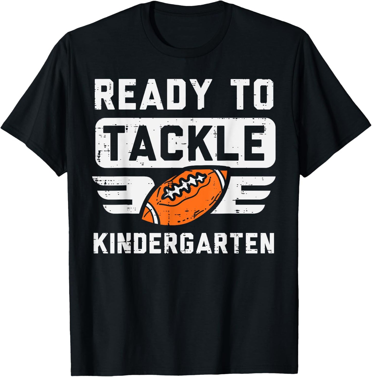 Ready To Tackle Kindergarten Football First Day Sport Boys T-Shirt - T-Shirt | Black