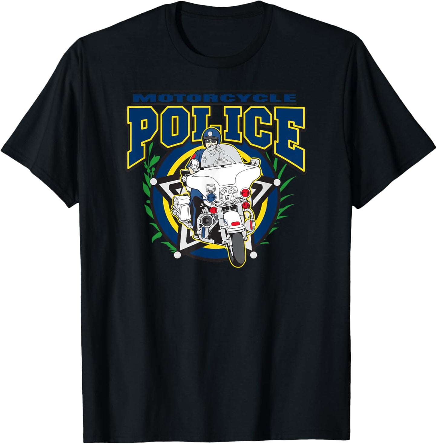 Motorcycle Police Law Enforcement T-Shirt - T-Shirt | Black