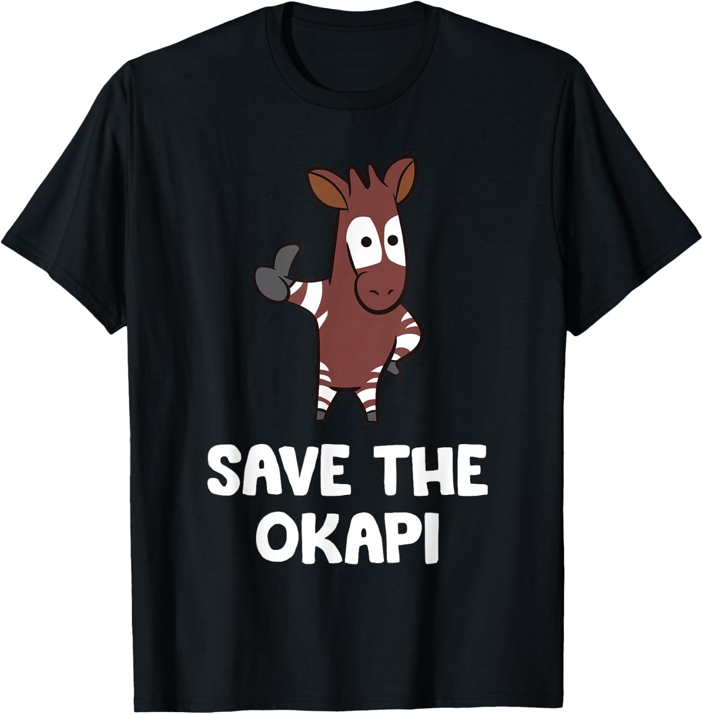 Save The Okapi T-Shirt - T-Shirt | Black